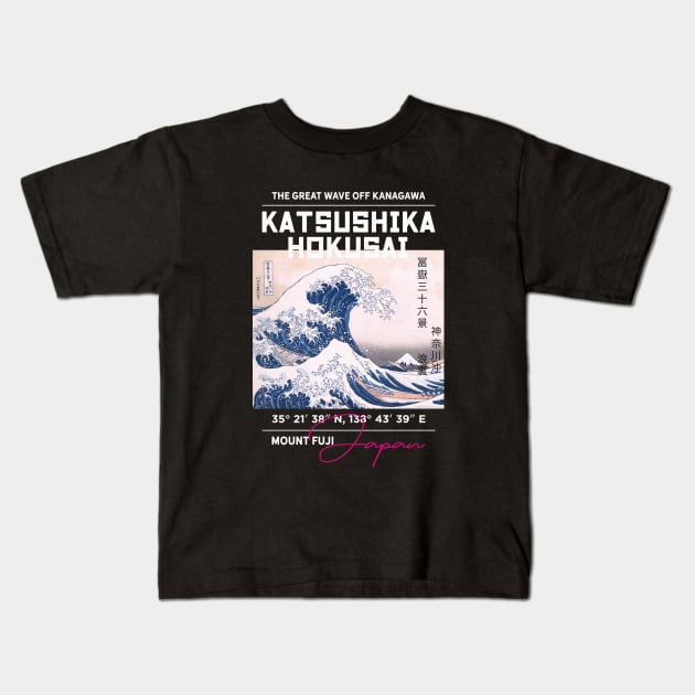 The Great Wave off Kanagawa Kids T-Shirt by Hixon House